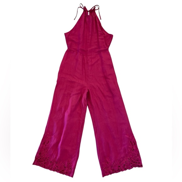 Anthropologie Women’s Jumpsuit Raspberry Size 10 NWT - Picture 5 of 16